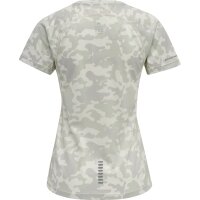 hummel Running T-Shirt S/S Damen - oyster mushroom aop