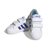 adidas Grand Court Lifestyle Hook and Loop Sneaker Baby - wei&szlig;/blau