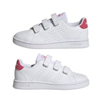 adidas Advantage Court Lifestyle Hook-and-Loop Schuhe Kinder - wei&szlig;