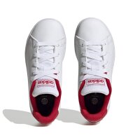 adidas Advantage Lifestyle Court Lace Sneaker Kinder - wei&szlig;/rot