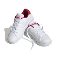 adidas Advantage Lifestyle Court Lace Sneaker Kinder - wei&szlig;/rot