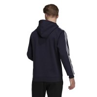 adidas Essentials 3-Streifen Logo Hoodie Herren - navy