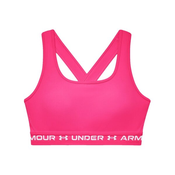 Under Armour Mid Crossback Sport BH Damen - rosa