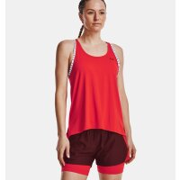 Under Armour Knockout Tanktop Damen - rot/weiß