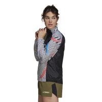 adidas Terrex Trail Running Printed Windbreaker Jacke Damen - wei&szlig;/schwarz