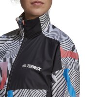 adidas Terrex Trail Running Printed Windbreaker Jacke Damen - wei&szlig;/schwarz