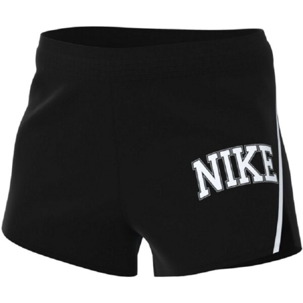 Nike Swoosh Laufshorts Damen - schwarz/weiß