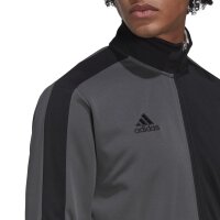 adidas Tiro Track Half &amp; Half Trainingsjacke Herren - schwarz/grau