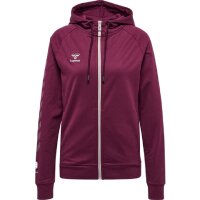 hummel Move Grid Full-Zip Hoodie Damen - dunkelrot