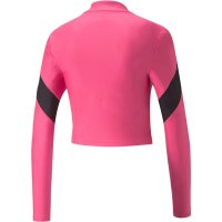 Puma Fit Eversculpt Half-Zip Crop Top Damen - pink/schwarz