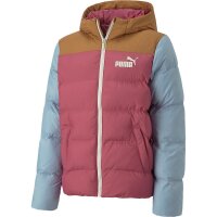 Puma Colourblock Polyball Winterjacke Kinder - rosa/blau