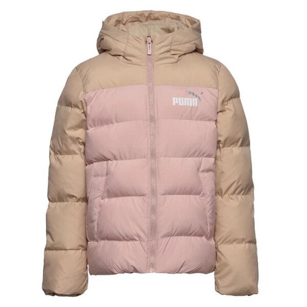 Puma Colourblock Polyball Winterjacke Kinder - beige/rosa