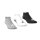 adidas Thin and Light No-Show Socken 3er Pack - weiß/grau/schwarz