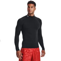 Under Armour HeatGear Mock Langarm Shirt Herren - schwarz