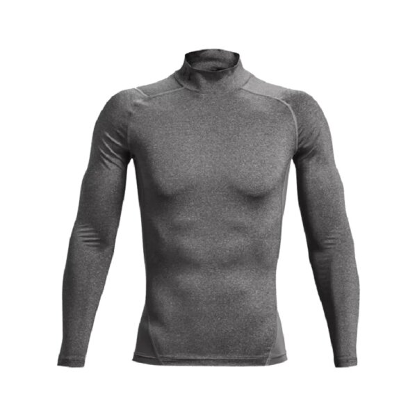 Under Armour HeatGear Mock Langarm Shirt Herren - grau