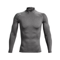 Under Armour HeatGear Mock Langarm Shirt Herren - grau