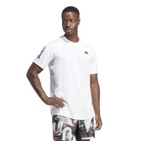 adidas Club 3-Streifen Tennis T-Shirt Herren - wei&szlig;