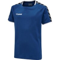 hummel Authentic Poly T-Shirt Kinder - blau/weiß