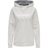 hummel GO Cotton Hoodie Damen - hellgrau/weiß