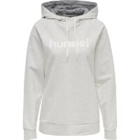 hummel GO Cotton Hoodie Damen - hellgrau/wei&szlig;