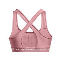 Under Armour Crossback Mid Sport BH Damen - rosa/weiß