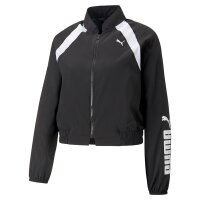 Puma Fit Woven Fashion Jacke Damen - schwarz/weiß