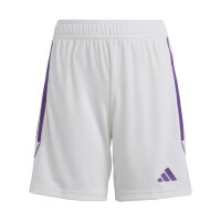 adidas Tiro 23 Shorts Kinder - wei&szlig;/lila