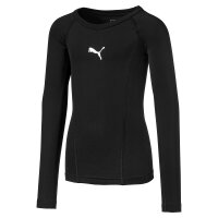 Puma Liga Baselayer Langarm Shirt Kinder - schwarz