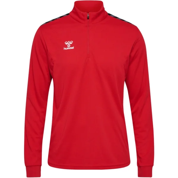 hummel Hmlauthentic Half Zip Sweat Herren - true red