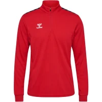 hummel Hmlauthentic Half Zip Sweat Herren - true red