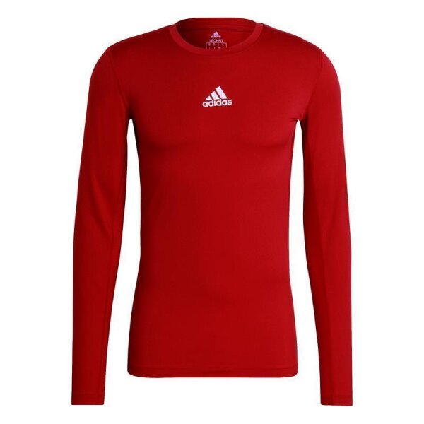 adidas Techfit Compression Langarm Shirt Herren - rot