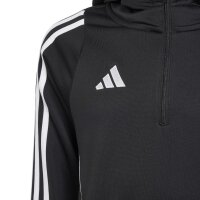 adidas Tiro 24 Half-Zip Hoodie Kinder - schwarz/wei&szlig;