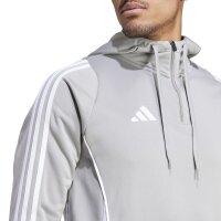 adidas Tiro 24 Half-Zip Hoodie Herren - grau/wei&szlig;