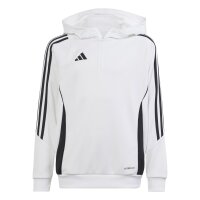 adidas Tiro 24 Half-Zip Hoodie Kinder - wei&szlig;/schwarz