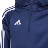 adidas Tiro 24 Half-Zip Hoodie Kinder - navy/wei&szlig;