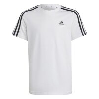 adidas Essentials 3-Streifen Cotton T-Shirt Kinder - wei&szlig;/schwarz