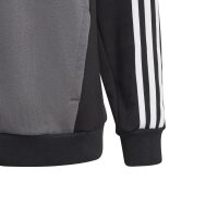 adidas Tiberio 3-Streifen Hoodie Kinder - schwarz/wei&szlig;/grau