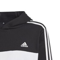 adidas Tiberio 3-Streifen Hoodie Kinder - schwarz/wei&szlig;/grau