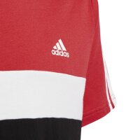 adidas Tiberio 3-Streifen Colorblock Cotton T- Shirt Kinder - rot/schwarz/wei&szlig;