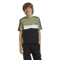 adidas Tiberio 3-Streifen Colorblock T-Shirt Kinder - olive/schwarz/wei&szlig;