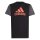 adidas Essentials Big Logo Colorblock Cotton T-Shirt Kinder - schwarz/grau/rot