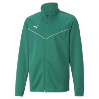 Puma teamRISE Full-Zip Hoodie Kinder - gr&uuml;n/wei&szlig;