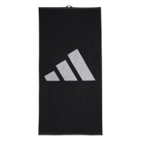 adidas Handtuch klein (50 x 100cm) - schwarz/wei&szlig;