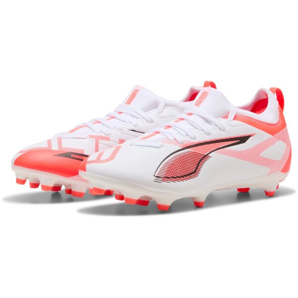 Puma Ultra 5 Match FG/AG Kinder - weiß/rot/schwarz