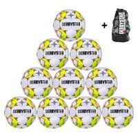 10x Derbystar Apus S-Light v23 Fußball + Ballsack -...