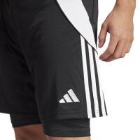 adidas Tiro 24 2-in-1 Trainingsshorts Herren - schwarz/wei&szlig;