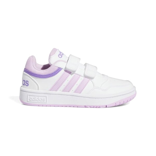 adidas Hoops Sneaker Kinder - weiß/rosa/lila