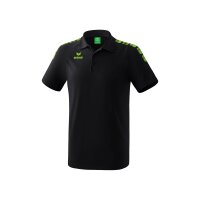 Erima Essential 5-C Poloshirt Herren - schwarz/gr&uuml;n