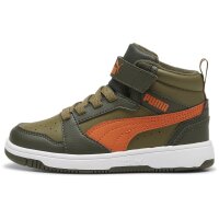 Puma Rebound V6 Mid Sneaker Kinder - grün/orange