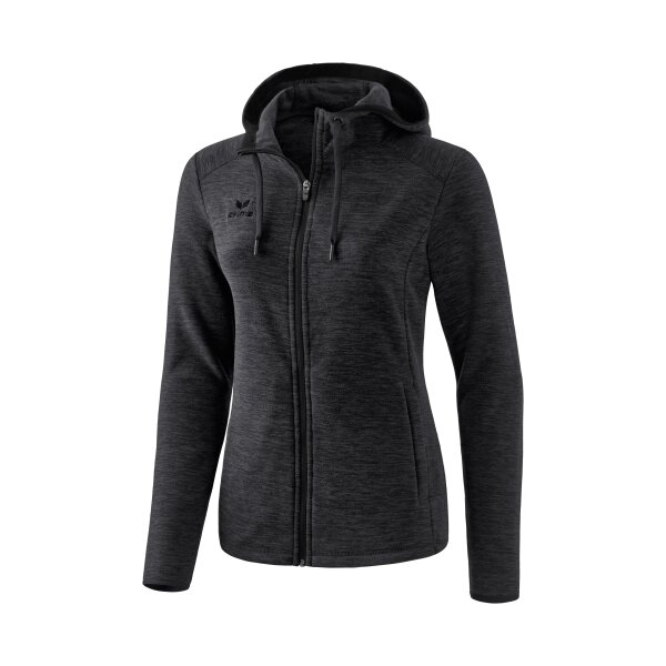 Erima Fleecejacke Damen - schwarz melange